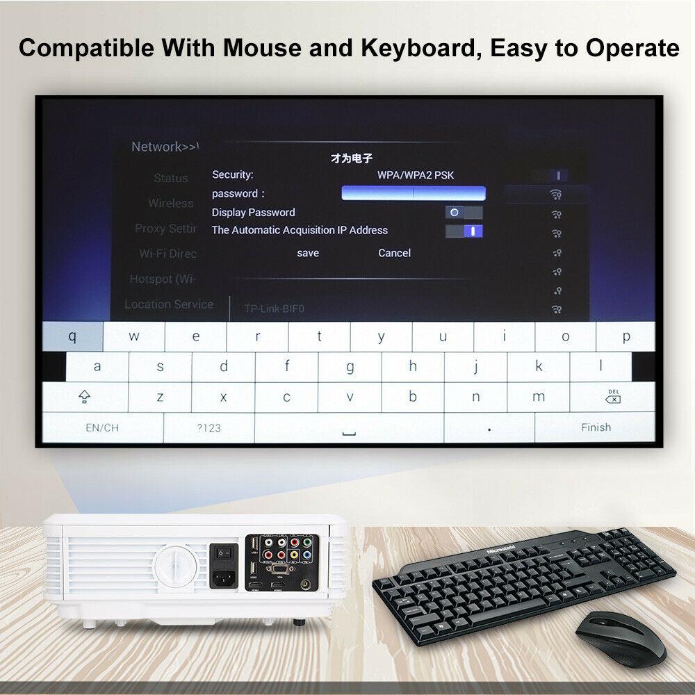 5000lms bt android wifi projector hd wireless airplay miracast for smartphone tv