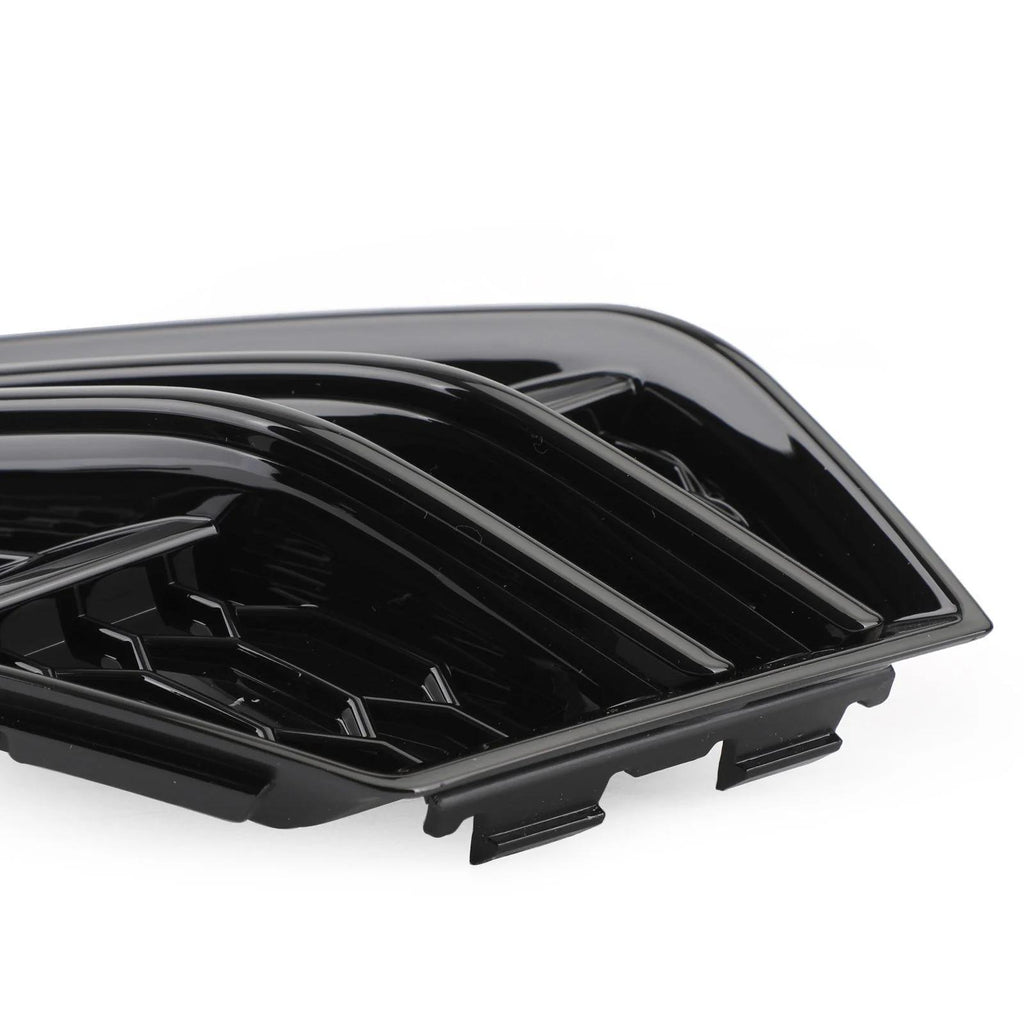 Black Front Fog Light Cover fit AUDI A4 B9 S-LINE 2016-2023 Bumper Grille Generic