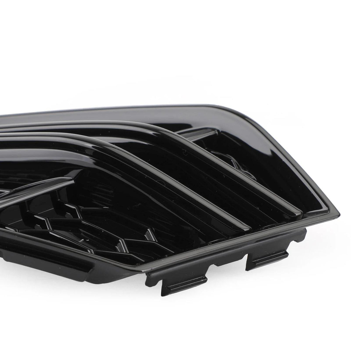 Black Front Fog Light Cover fit AUDI A4 B9 S-LINE 2016-2023 Bumper Grille Generic
