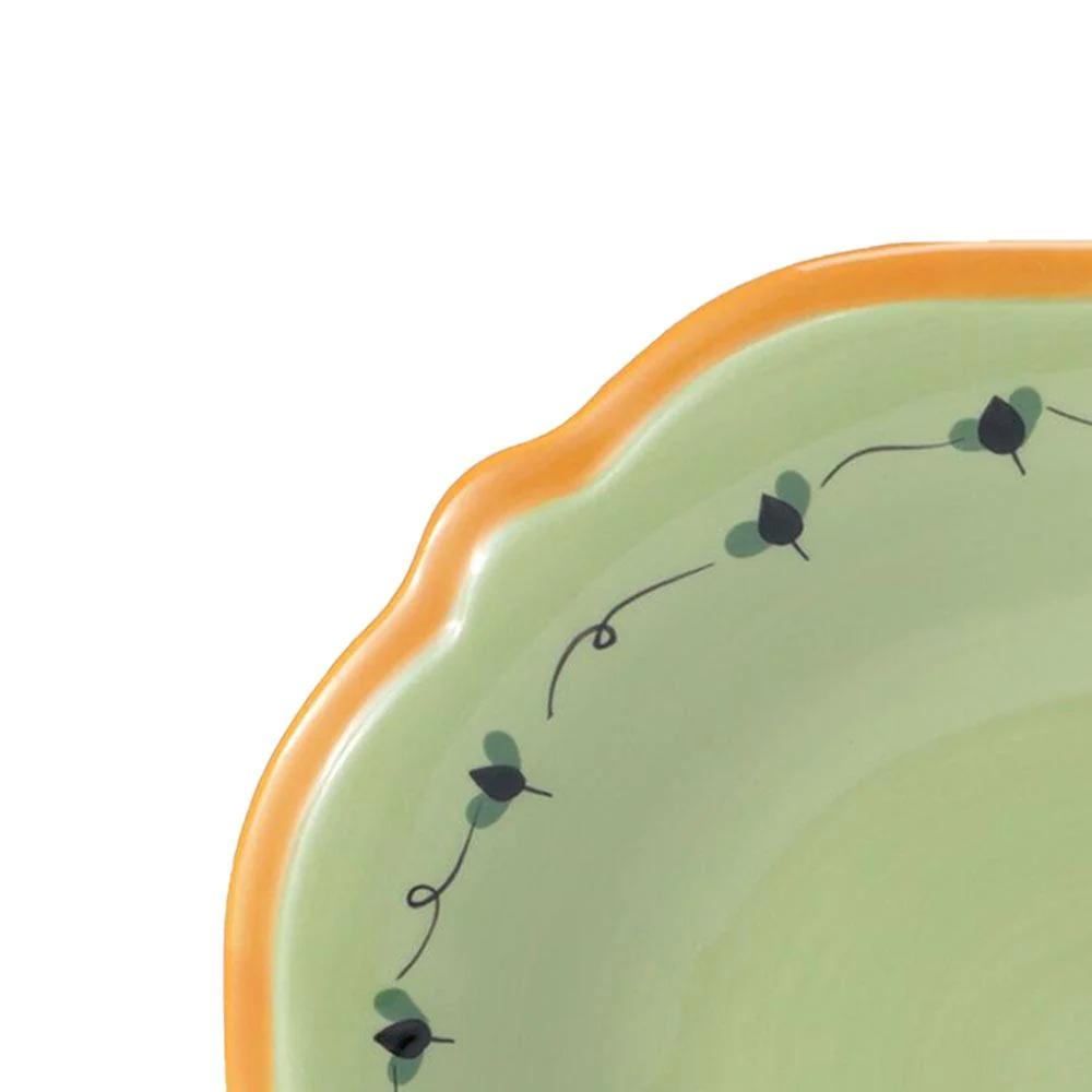 PistouletSet of 4 Salad Plates with Yellow Band