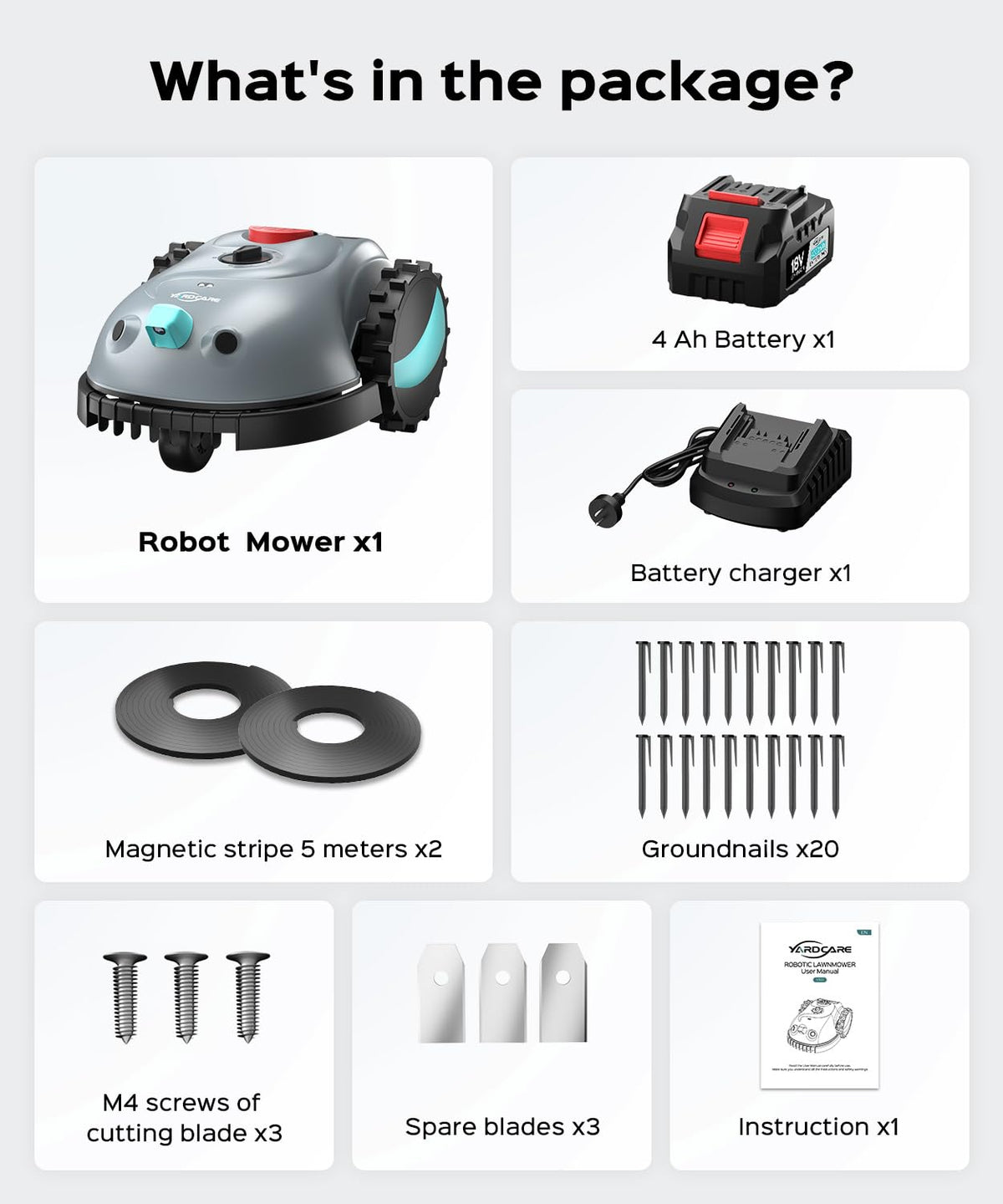 V100 Robot Lawn Mower with HD Vision Navigation, Smart Obstacle Detection, Collision Sensors, Adjustable Cutting Height, Low-Noise Operation—Perfect for Small Lawns up to 1,600 sq ft.