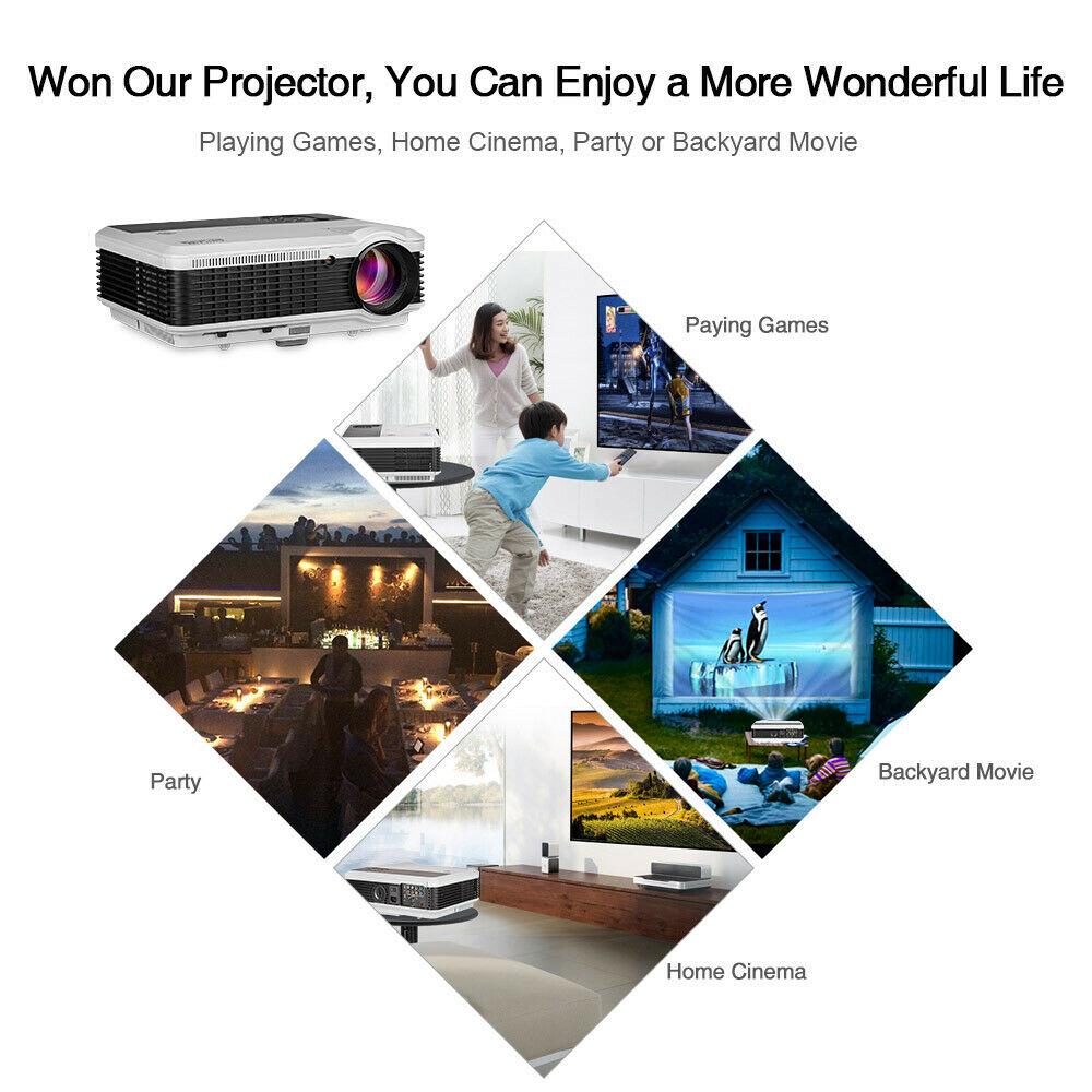 eug 6000lms projector full hd proyector  tv video home theater movie hdmi usb us