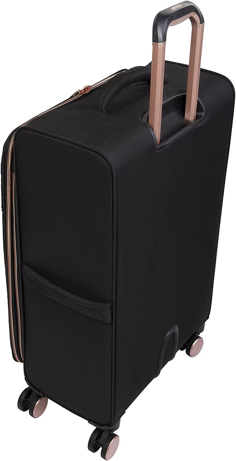 Divinity II 32" Softside Checked 8 Wheel Spinner, Black