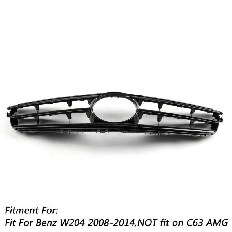 2008-2014 Benz C Class W204 W/LED Emblem C300/C350 Front Bumper Grille Generic