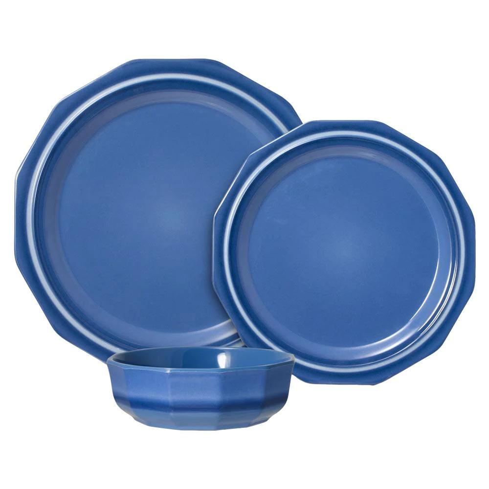 Heritage Blue Outdoor Melamine Dinnerware Set