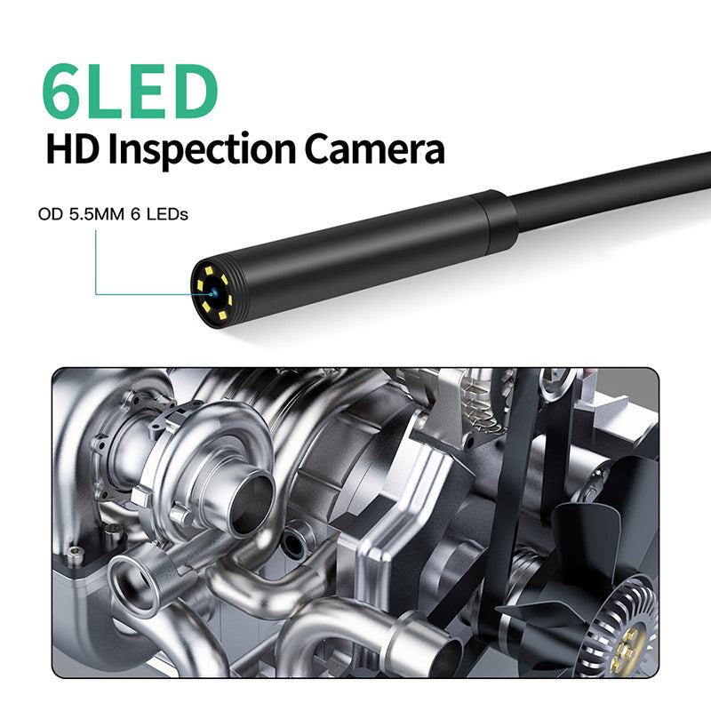 Industrial Endoscope, HD Camera Industrial Automotive Repair Engine Inspection Camera Detector Car Repair Tool