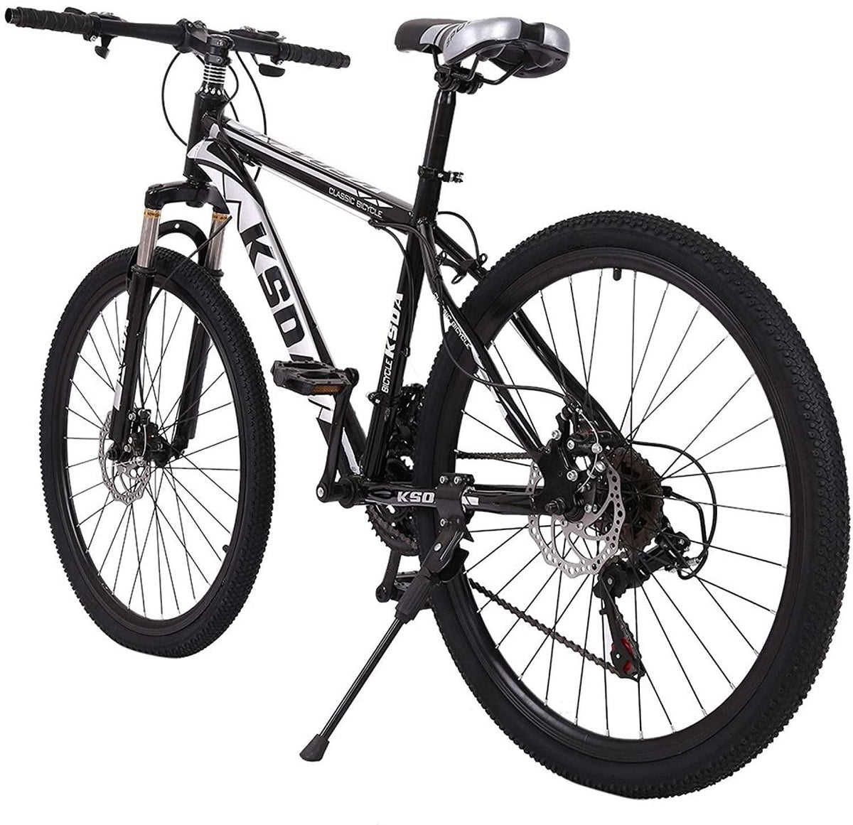 26 Inch Mountain Bike, 21 Speed Stone Bicycle, Adult Road Offroad City Bike, Aluminum Frame, Front and Rear Linear Brakes for Men Women