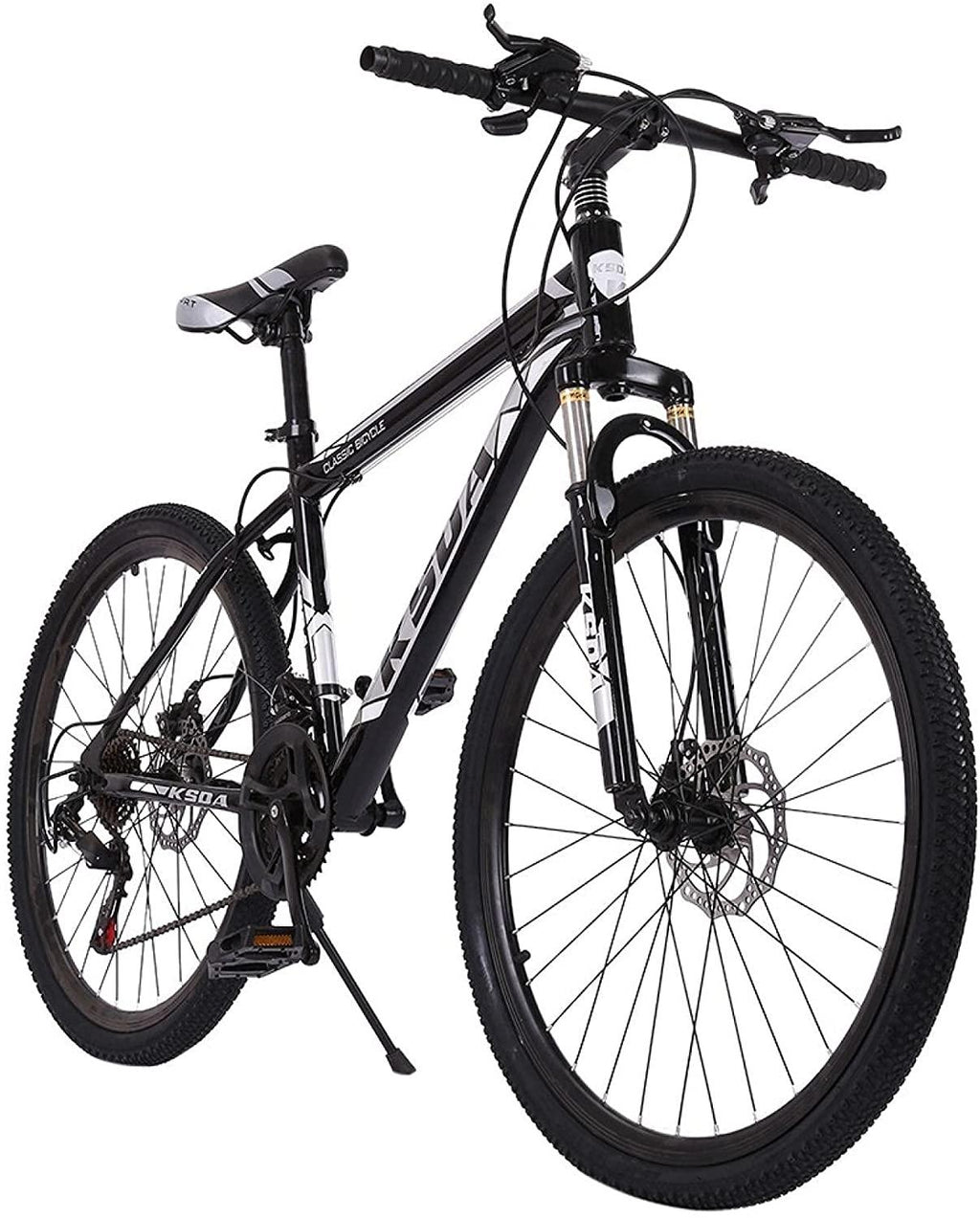 26 Inch Mountain Bike, 21 Speed Stone Bicycle, Adult Road Offroad City Bike, Aluminum Frame, Front and Rear Linear Brakes for Men Women
