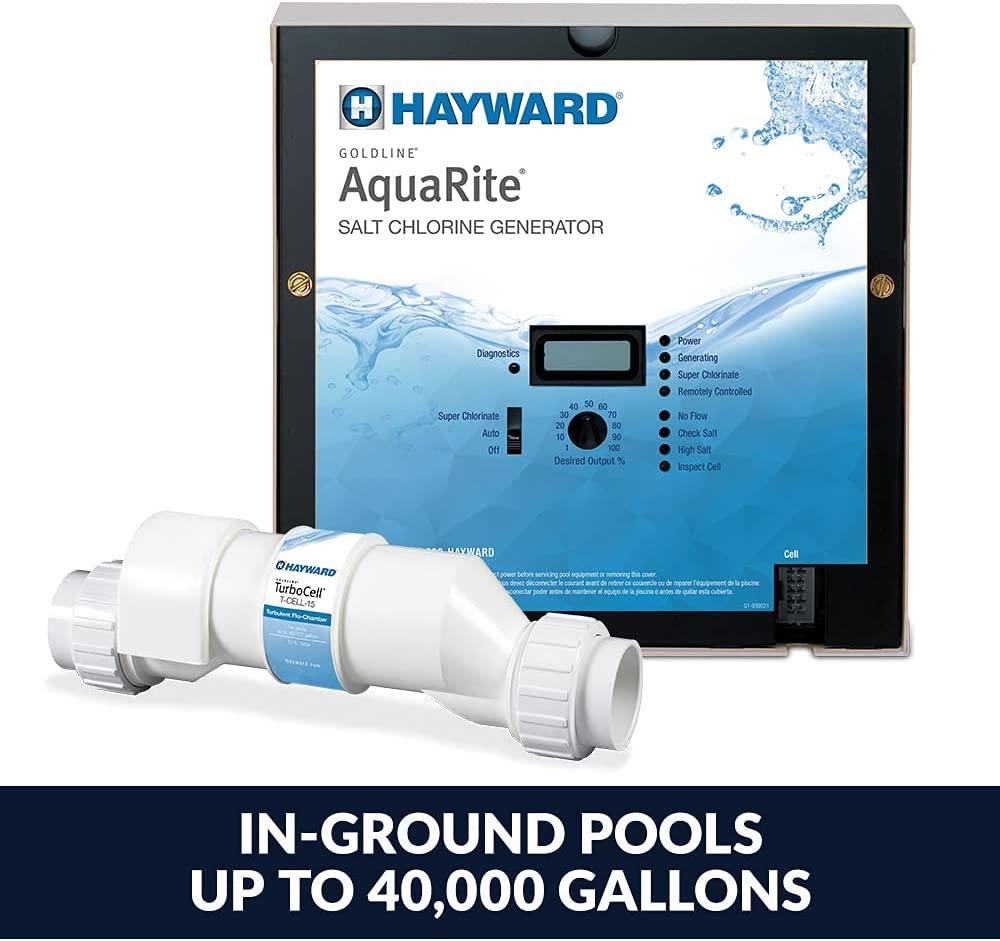 Hayward Goldline AQR15 AquaRite Electronic Salt Chlorination System for In-Ground Pools , 40,000-Gallon Cell