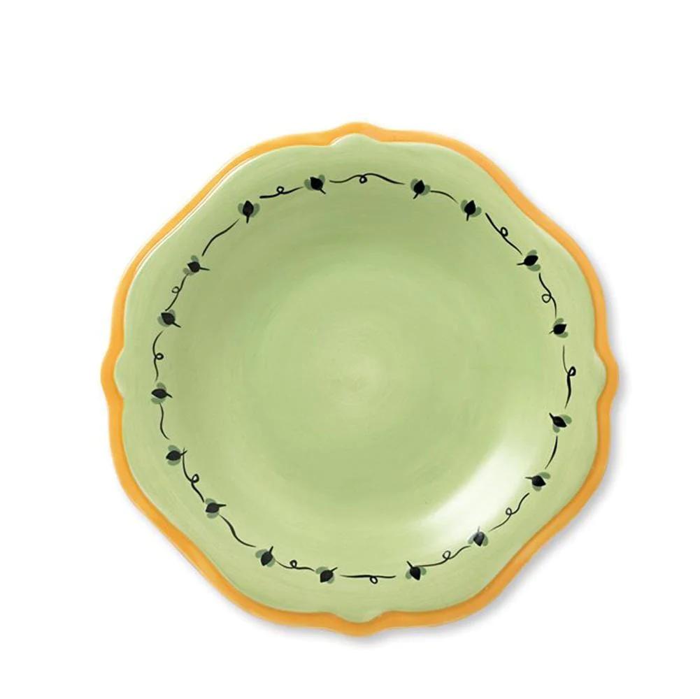 PistouletSalad Plate with Yellow Band