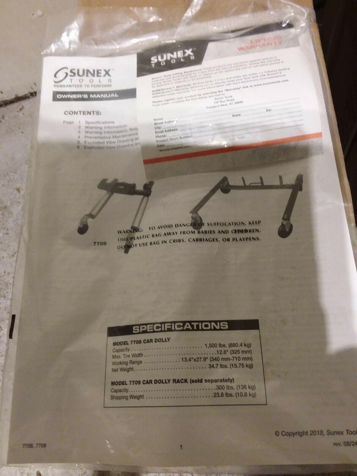 Sunex 7708 Car Wheel Dolly ( Set of 4 )