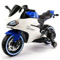 2023 Racing Style Ride On Toy Motorcycle Car for Kids 12V Battery Powered  Blue