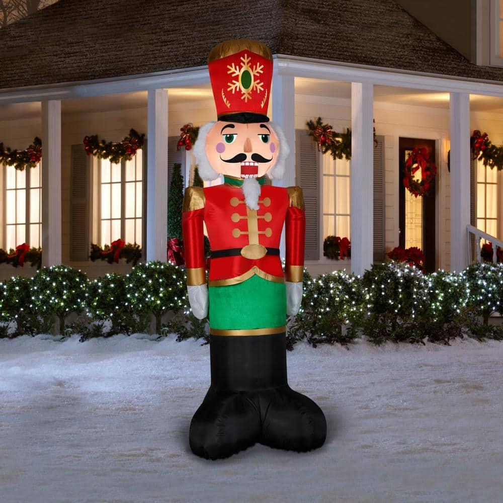 8 ft. Tall Christmas Inflatable Airblown-Mixed Media-Luxe Nutcracker