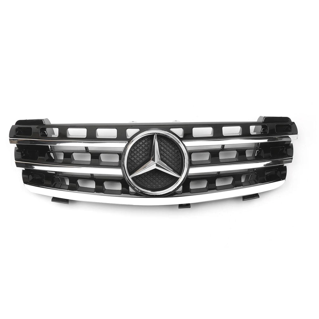 2005-2008 Benz W164 ML M-CLASS Black Front Grille with Chrome Fin With Logo Generic