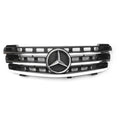 2005-2008 Benz W164 ML M-CLASS Black Front Grille with Chrome Fin With Logo Generic