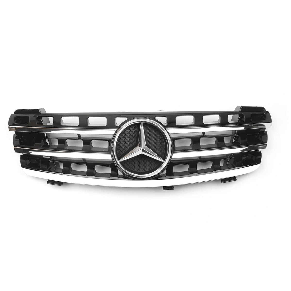 2005-2008 Benz W164 ML M-CLASS Black Front Grille with Chrome Fin With Logo Generic