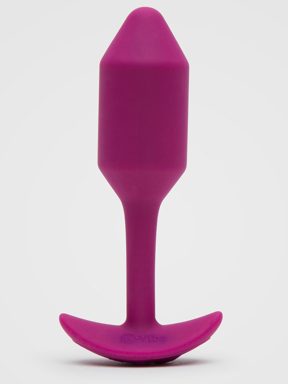 b-Vibe Vibrating Snug Plug Medium Weighted Silicone Butt Plug 3 Inch, Purple