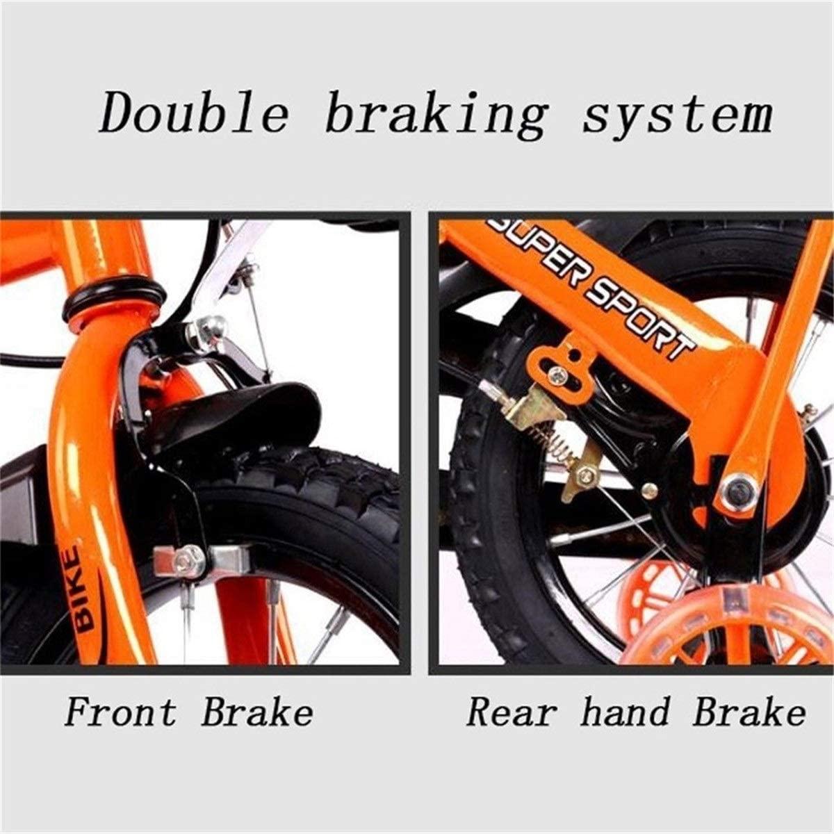 Kids Bike BMX Bike for Kids Boys Girls Bicycle Kids Bike,Children Wheel Bicycle,Adjustable Toddler Training Bike In Size 12” 14” 16” 18” For Boys Girls 2-9 Years Old ( Color : Oran, Size : 12inch )