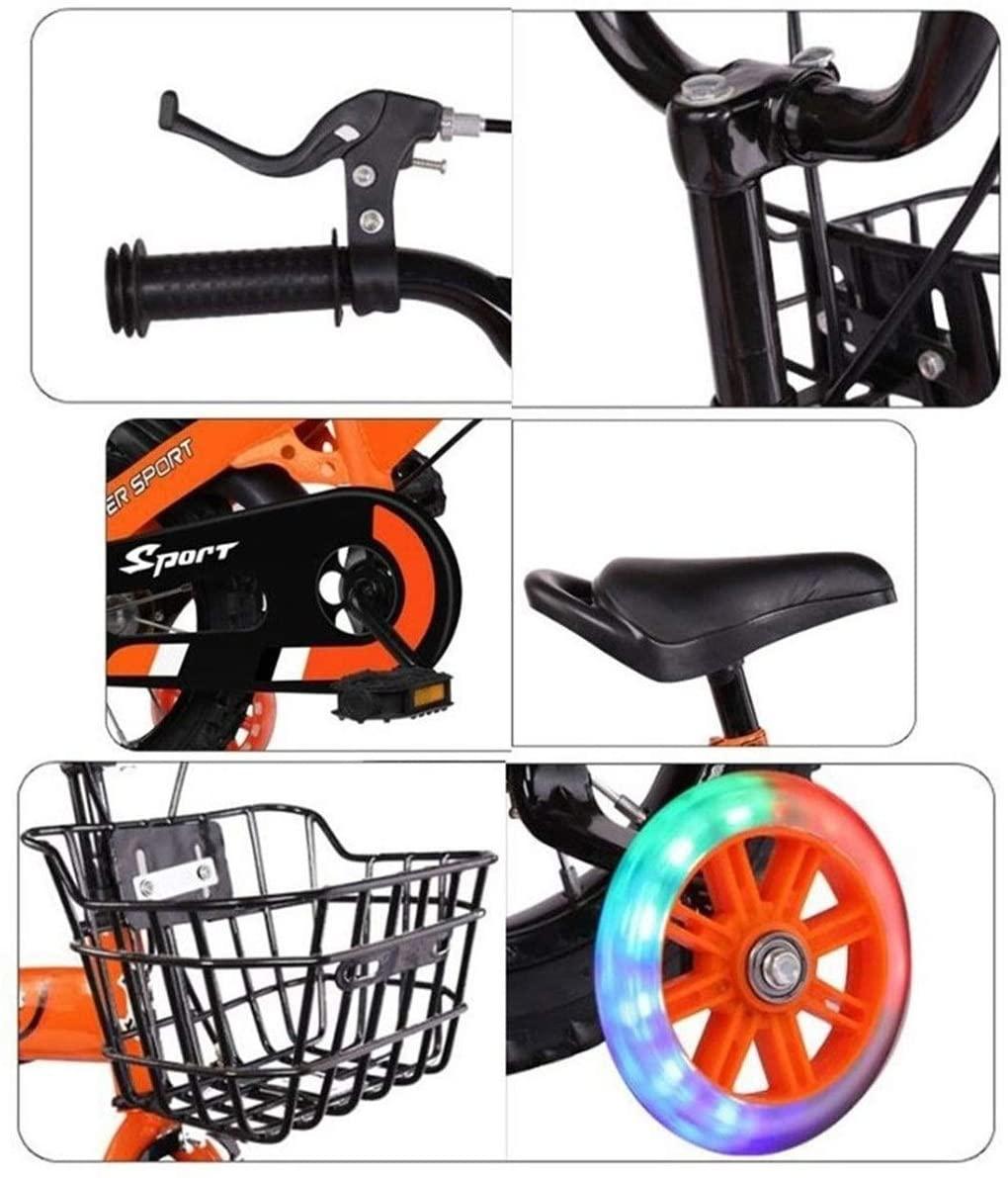 Kids Bike BMX Bike for Kids Boys Girls Bicycle Kids Bike,Children Wheel Bicycle,Adjustable Toddler Training Bike In Size 12” 14” 16” 18” For Boys Girls 2-9 Years Old ( Color : Oran, Size : 12inch )