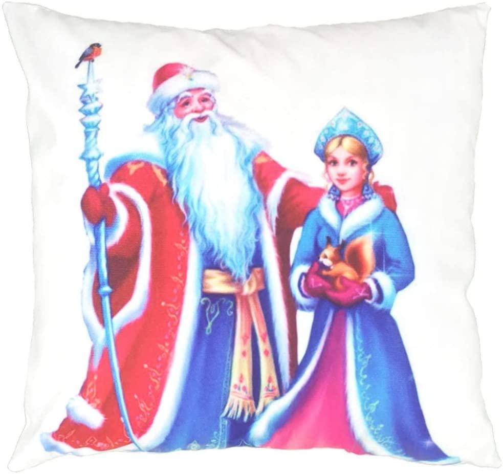 Christmas Pillowcase 18×18 inch red Holiday Farmhouse Sofa Linen Pillowcase Christmas Series Decorations Cushion Cover Hugging Pillowcase Invisible Zipper Square Pillowcase（4 Pillowcases）