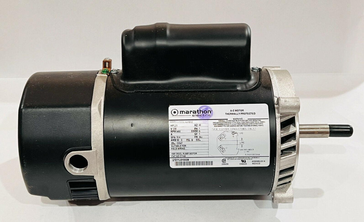 marathon electric 2.5-hp, 3450 rpm, 56j frame 230v single speed pool pump motor