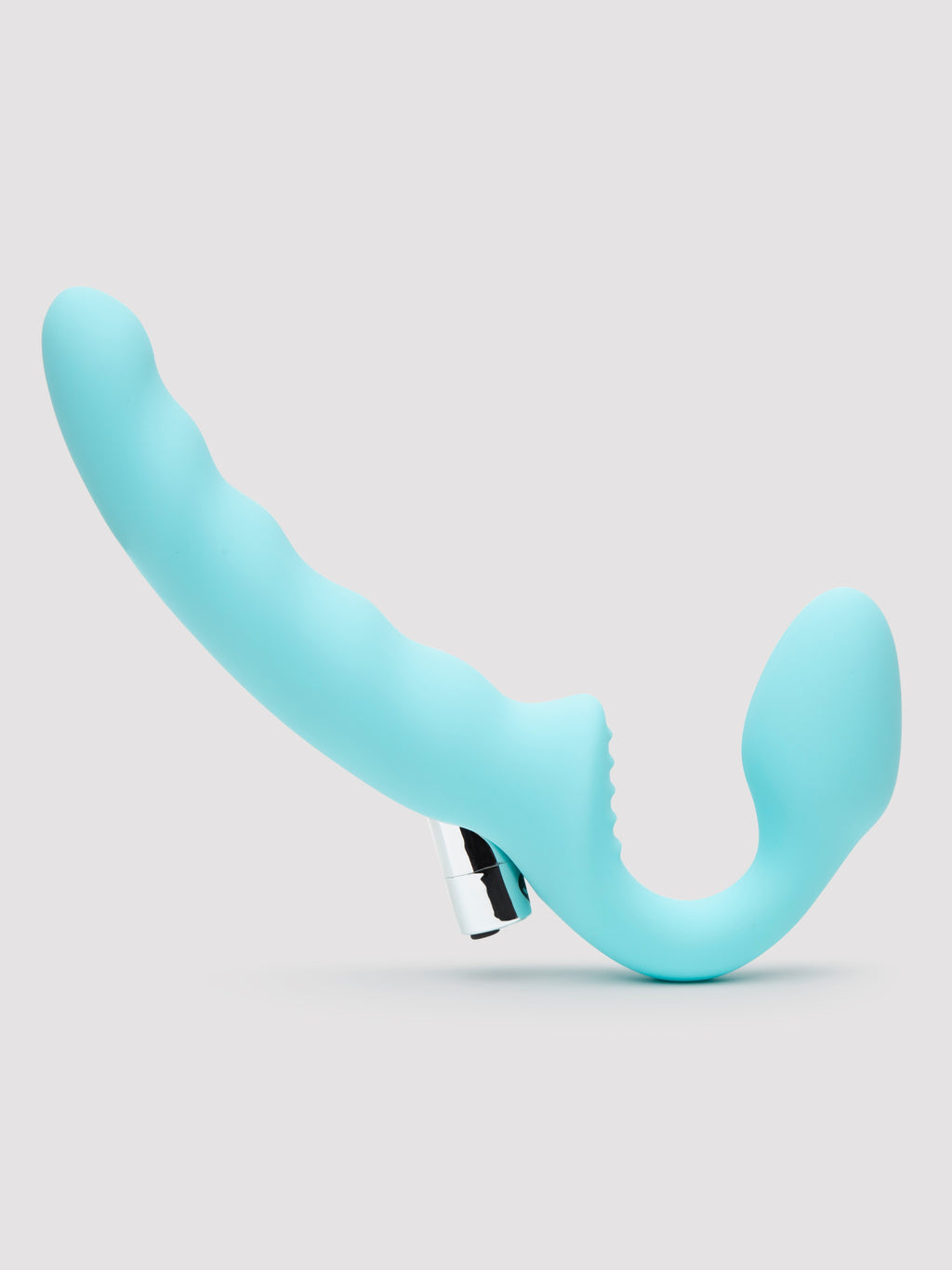 Lovehoney Posable Rechargeable Vibrating Strapless Strap-On, Blue