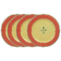 PistouletSet of 4 Dinner Plates with Red Band