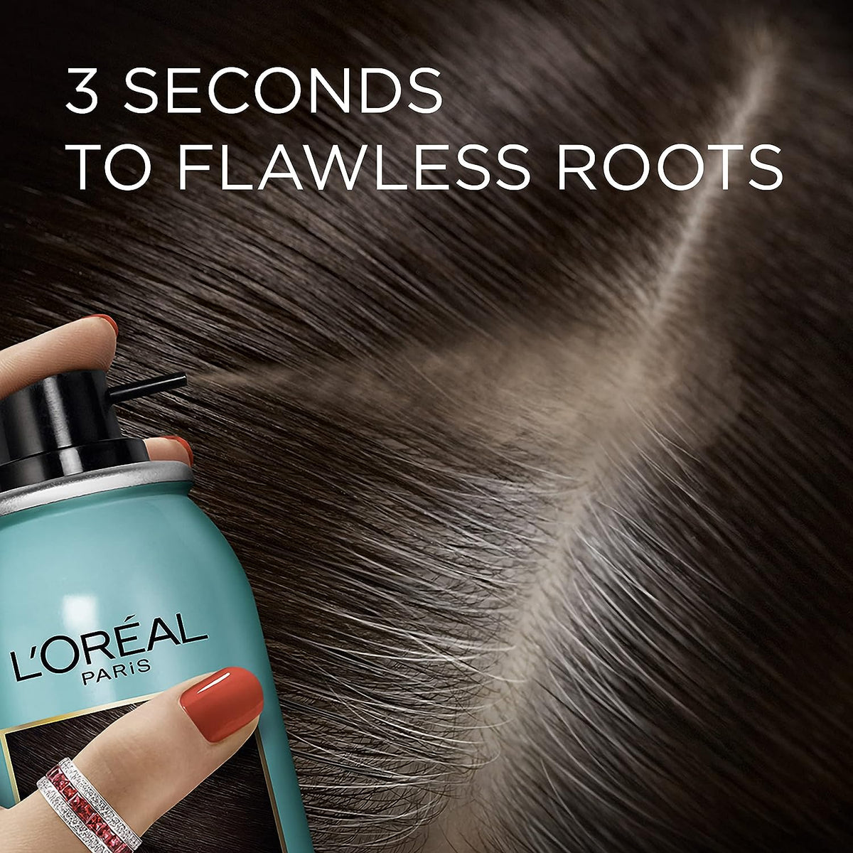 L'Oreal Paris Root Cover Up Temporary Gray Concealer Spray Dark Brown 2 Oz (Pack of 2) (Packaging May Vary)