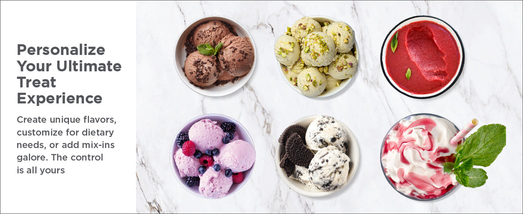 Ice Cream Maker for Families & Kids – Make Protein, Keto & Dairy-Ice Cream, Gelato & Milkshakes at Home – Easy Creamy Pint Machine with Mix-Ins
