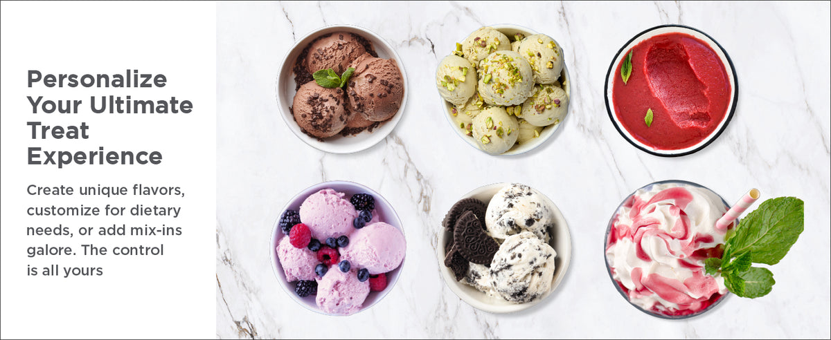 Ice Cream Maker for Families & Kids – Make Protein, Keto & Dairy-Ice Cream, Gelato & Milkshakes at Home – Easy Creamy Pint Machine with Mix-Ins