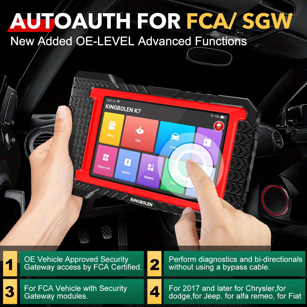 KINGBOLEN K7 OBD2 Scanner ECU Coding Active Test 28 Resets AF Reset ALL System Auto Diagnostic Tools 3 Years Update