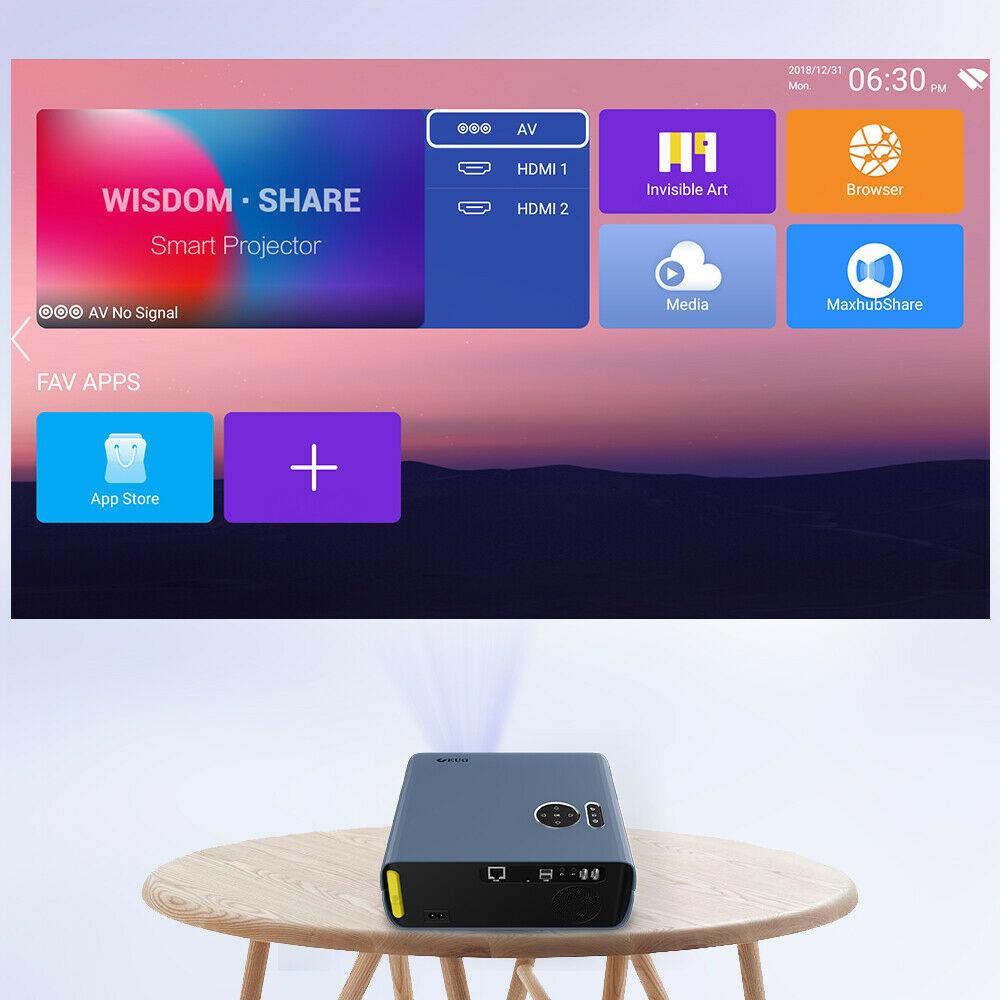 7000lms smart android 9.0 projector native 1080p home theater blue tooth tv hdmi