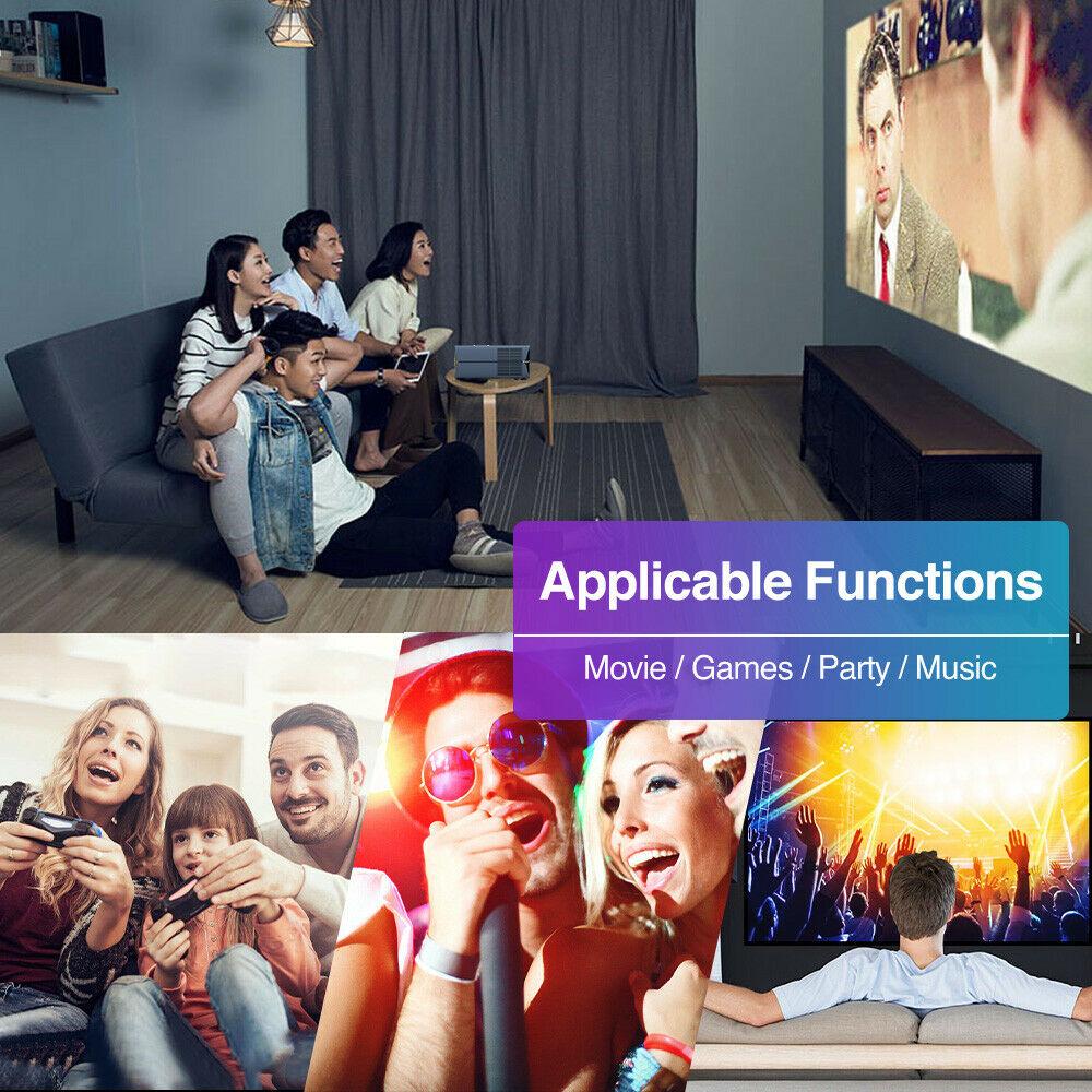eug smart android 9.0 projector native 1080p home theater bt 5.0 airplay tv hdmi
