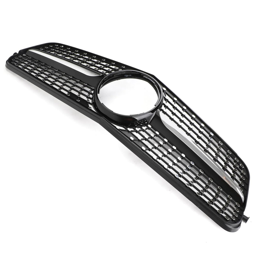 2008-2014 Benz W204 C200 C300 Diamond Black Chrome Front Grille Grill Generic