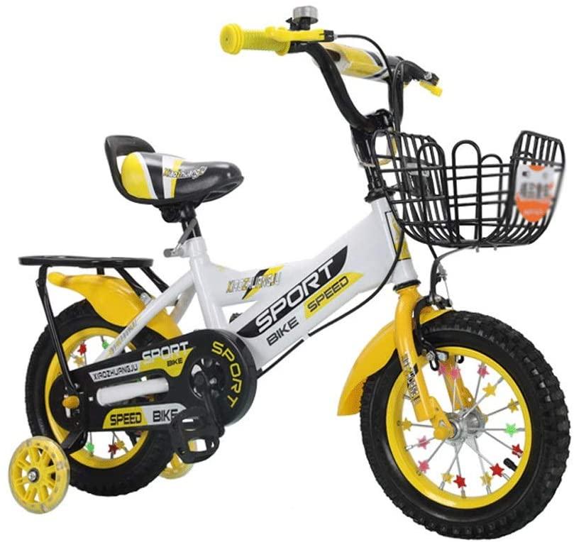 JLFSDB Kids Bike BMX Bike for Kids Boys Girls Bicycle Children Bicycle Girl’s Boy’s Bike Small Kids Bike with Brakes and with Air Tires Flash Training Wheels for A2-9 Year Old Child
