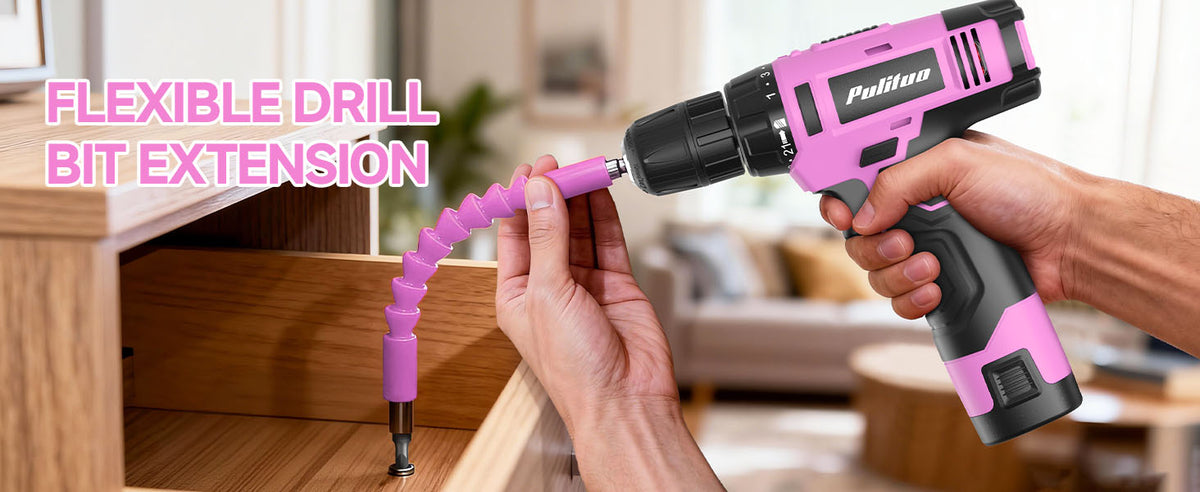 Drill Set, 149-Piece Home Tool Set with 12V Pink Cordless Drill, Tool Box, Hand Tool Kits for Women & Men and DIY Enthusiasts, for Home Improvement