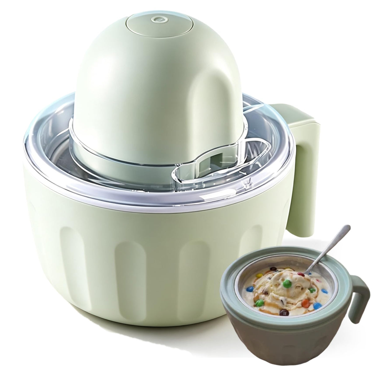 Swirl Cup Ice Cream Maker Mug, Rechargeable Mini Ice Cream Freezer Bowl | Portable Frozen Yogurt Sorbet Gelato Machine with Add-In Chute, Removable Cordless Homemade Ice Cream Maker for Family