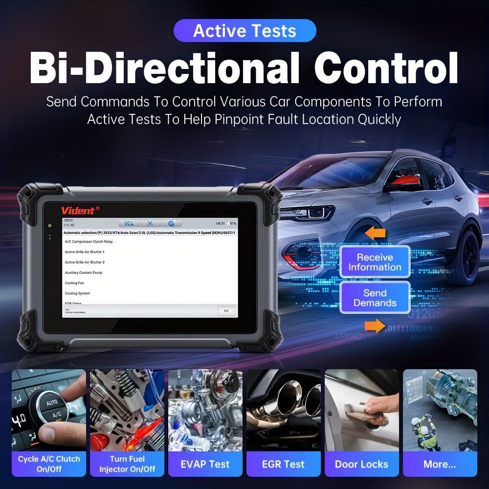 Vident ISmart800 Pro All System OBD2 Scanner Automotive Diagnostic Tool With 40+ Reset Active Test Code Reader Key Coding Tool