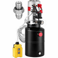6 Quart Single Acting Hydraulic Pump Dump Trailer Power Unit 12V Unit Pack