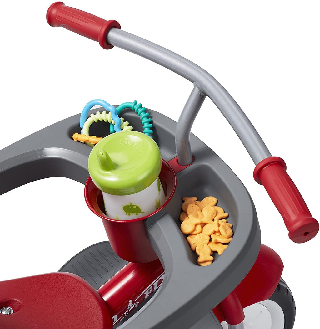 Radio Flyer 4-in-1 Stroll 'N Trike, Red Toddler Tricycle for Ages 1 Year -5 Years, 19.88" x 35.04" x 40.75"
