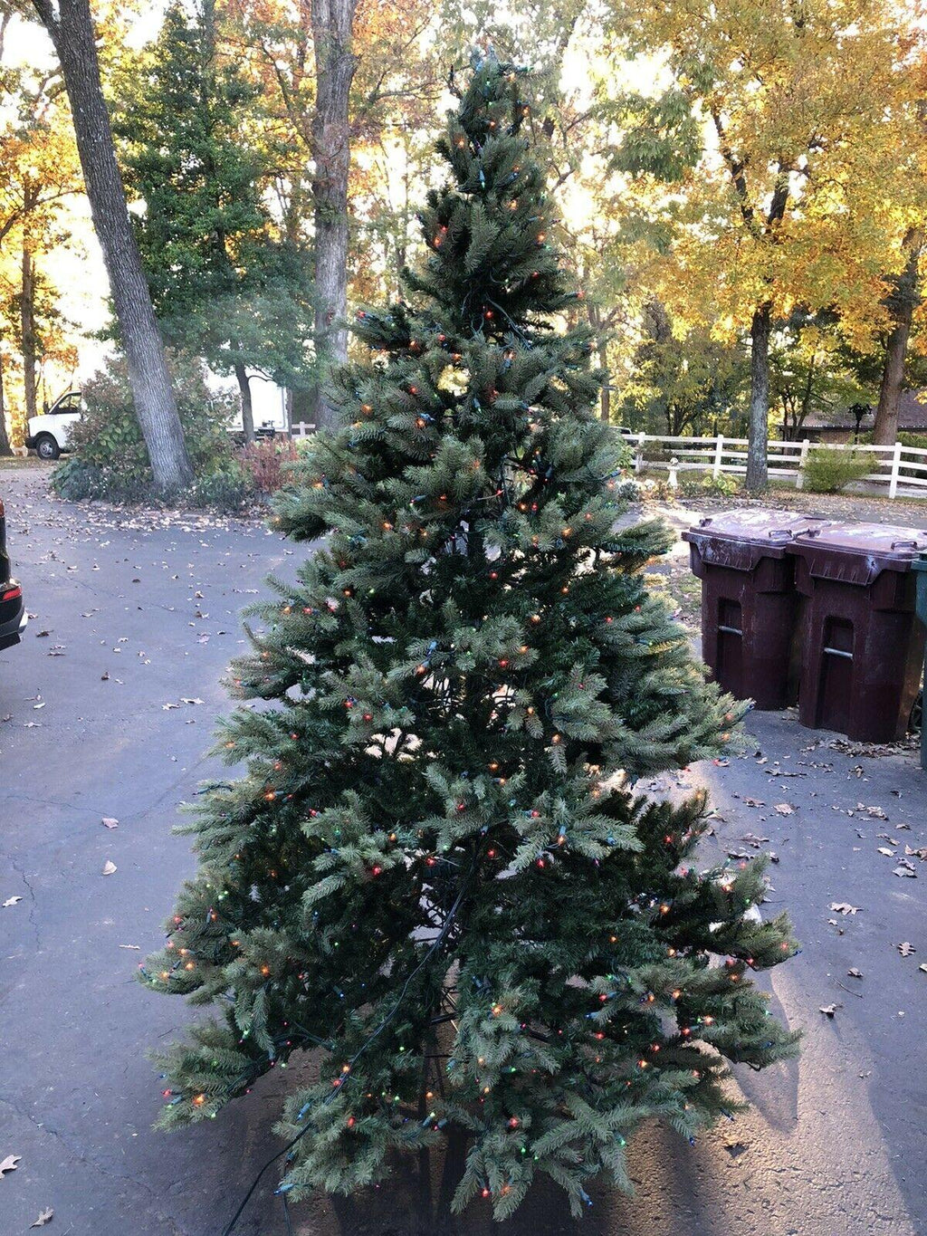 National Tree Company Feel Real 7.5' Prelit Christmas Tree w/ Lights (Used)