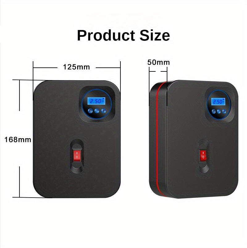 Car Tire Air Compressor, Tire Inflator Pump 12V DC Car Tire Pump With Digital Pressure Gau150PSI With Car Power Adapter Auto Shut Off For Car Tires