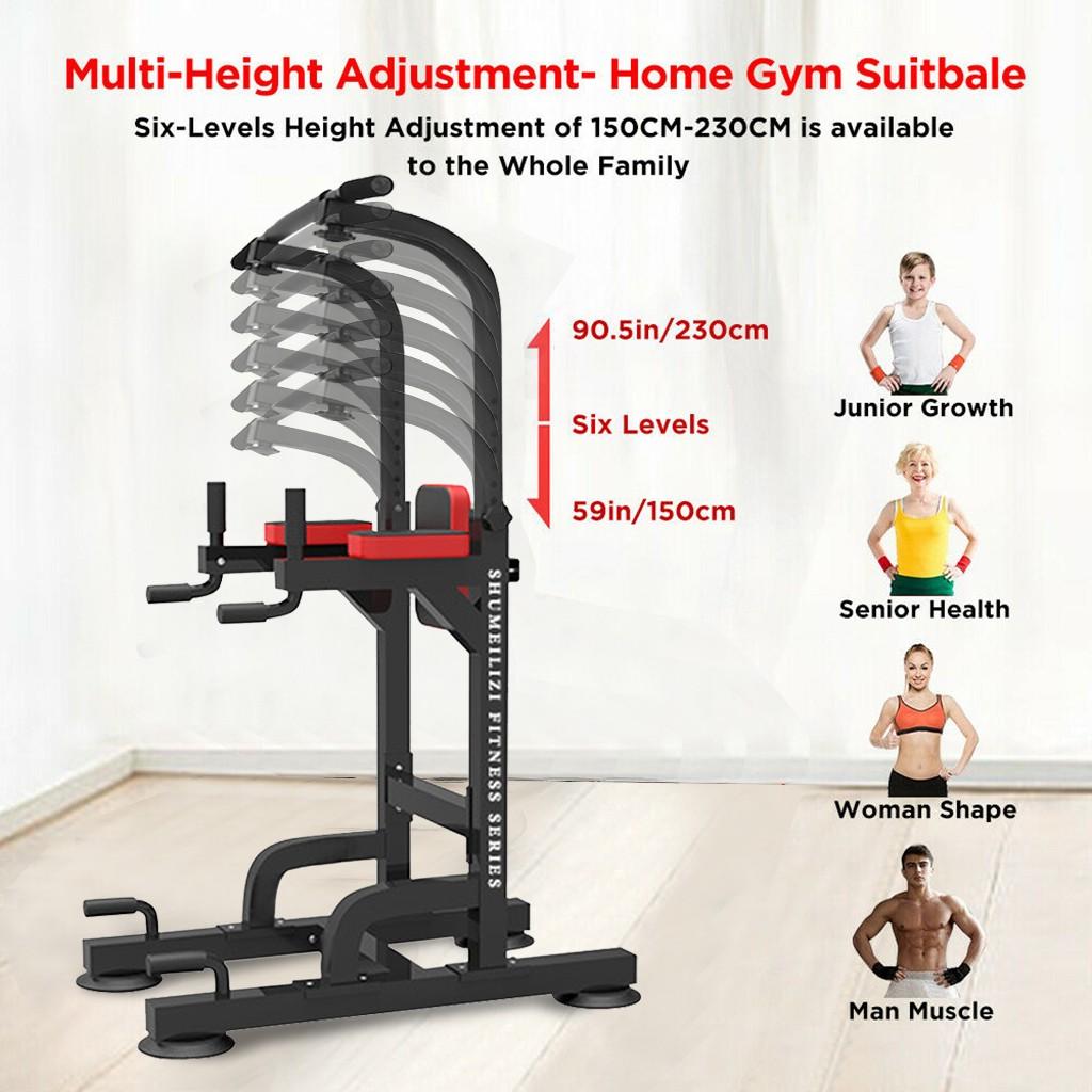 ESULOMP Dip Station Chin Up Bar Power Tower Pulls Push Home Gym Fitness Core