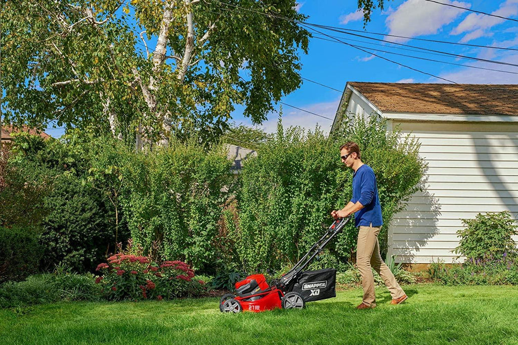 Snapper XD 82V MAX Step Sense Cordless Electric 21-Inch Lawn Mower Kit with (2) 2.0 Batteries and (1) Rapid Charger