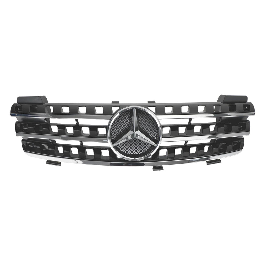 2005-2008 W164 Benz ML-Class Front Grill AMG Style Chrome/Black Grille Generic