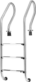 Yu Liao Pool Ladder,Stainless Steel 3‑Step Ladder Non Slip Above Ground Pool Ladder,for Private and Large Swimming Pools
