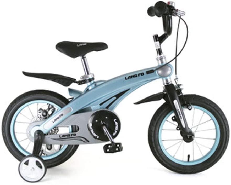 JLFSDB Kids Bike BMX Bike for Kids Boys Girls Bicycle Kids Bike Ultralight Children Bicycle with Training Wheels Magnesium Alloy Children Bike 12/14/16 Inch (Color : Blue, Size : 16)