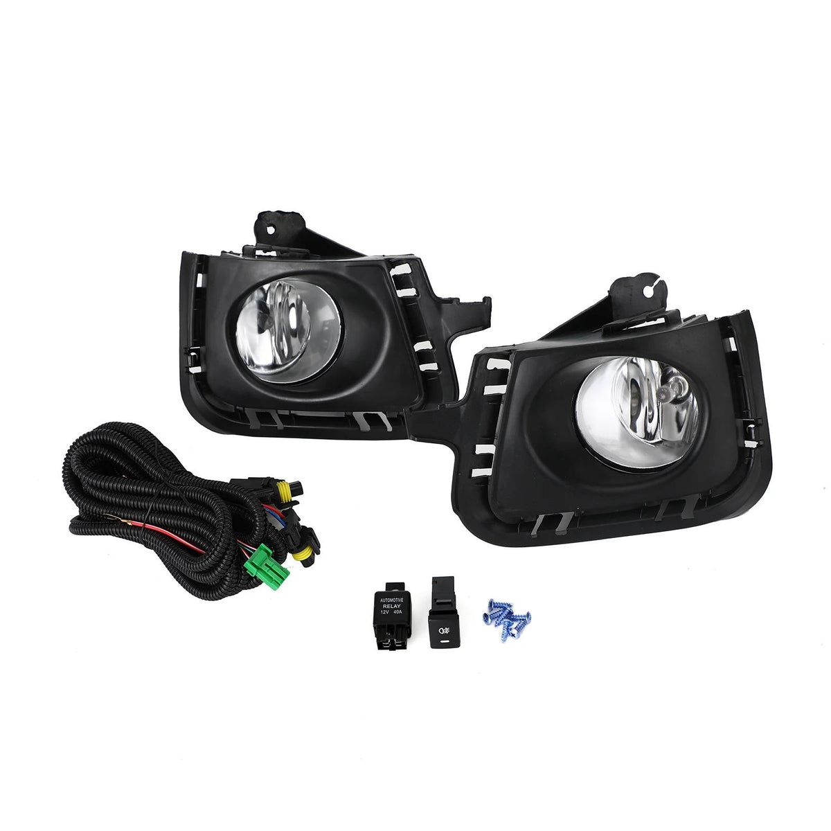 12-14 Toyota Prius C  Clear Lens Front Bumper Fog Light Lamps w/Bezel+Switch Generic