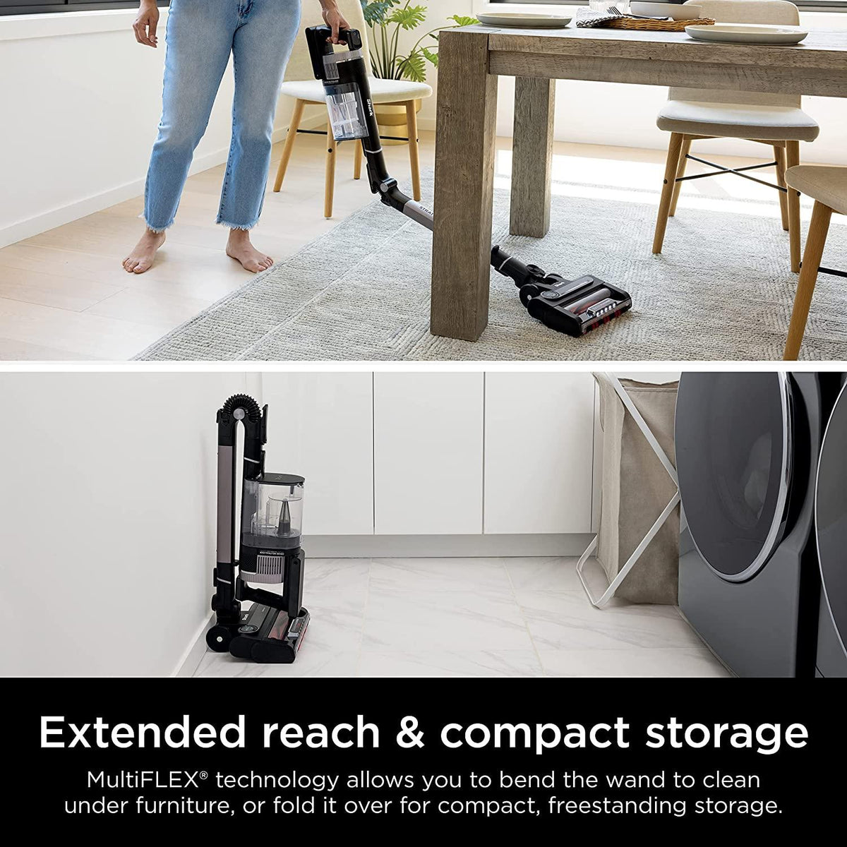 Shark IZ862H Stratos Cordless Vacuum with Clean Sense IQ and Odor Neutralizer, DuoClean PowerFins HairPro, Includes Duster Crevice Tool &amp; Anti-Allergen Brush, Up to 60 Minute Runtime, Ash Purple