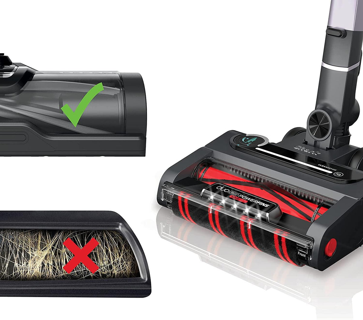 Shark IZ862H Stratos Cordless Vacuum with Clean Sense IQ and Odor Neutralizer, DuoClean PowerFins HairPro, Includes Duster Crevice Tool &amp; Anti-Allergen Brush, Up to 60 Minute Runtime, Ash Purple